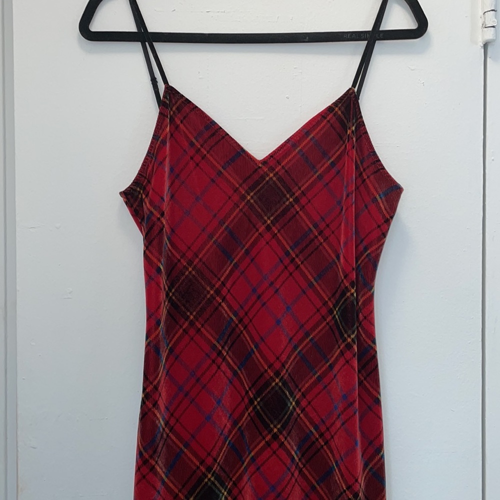The Kooples red plaid velvet dress - Picture 2 of 7